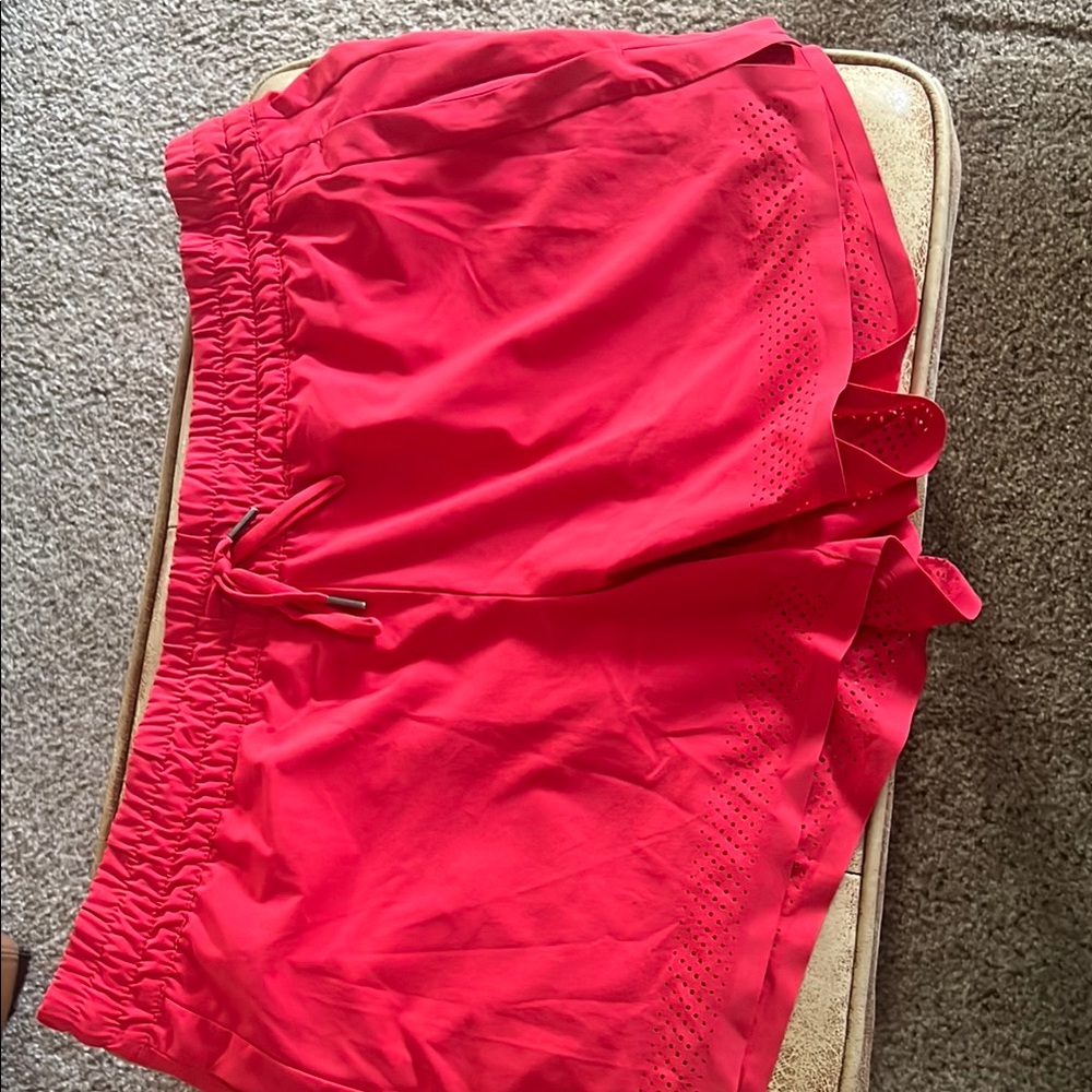 Women's Red Athletic Shorts